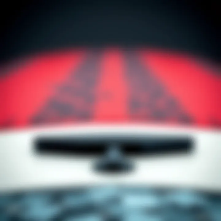 Close-up of advanced materials used in the construction of the floating board, highlighting technology.