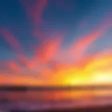 A breathtaking view of Kite Beach at sunset, showcasing vibrant skies and gentle waves.