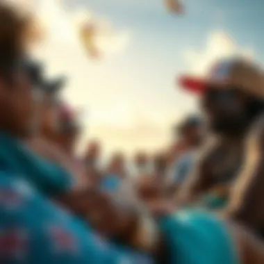 Kiteboarding Community Vibe A lively gathering of kiteboarding enthusiasts on Kite Beach, capturing the spirit of the community.