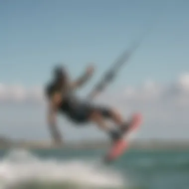 A rider enjoying the thrill of kiteboarding