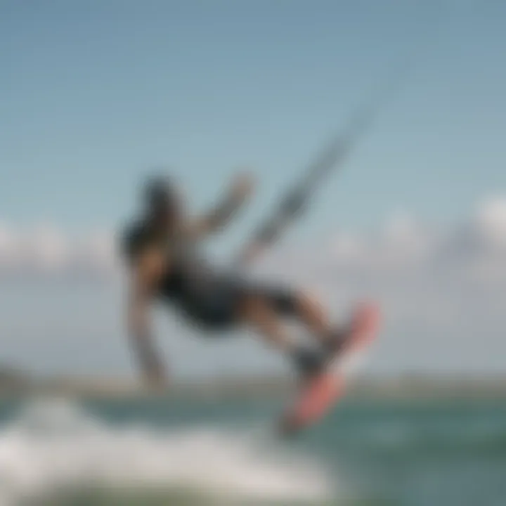 A rider enjoying the thrill of kiteboarding