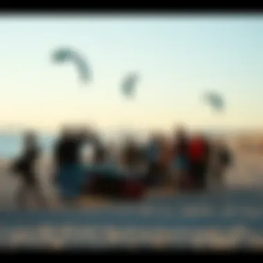 Celebrating Kiteboarding Culture in San Francisco Kiteboarding community gathering on the beach