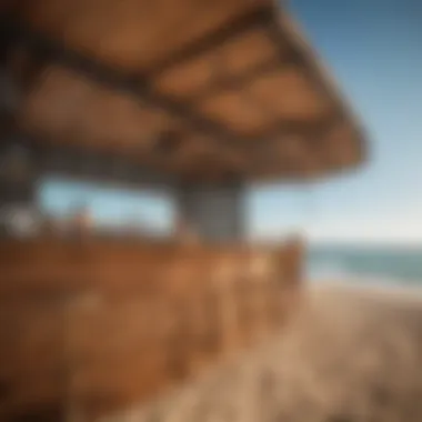 Close-up view of a kitesurfing bar showcasing its intricate design and features