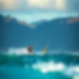 A breathtaking view of kitesurfers riding the waves in Maui