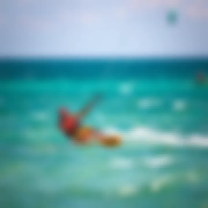 Idyllic Kitesurfing Destination An idyllic kitesurfing destination showcasing vibrant landscapes