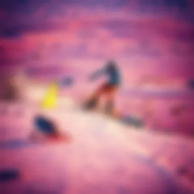 A rider showcasing advanced land boarding techniques on a vibrant landscape