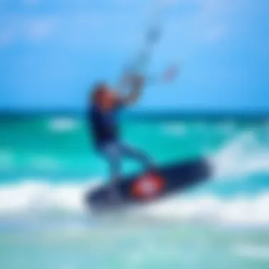 Expert Kiteboarding Skills Kiteboarder mastering the waves in Langebaan