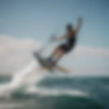 Naish hydrofoil in action during a kiteboarding session on the water