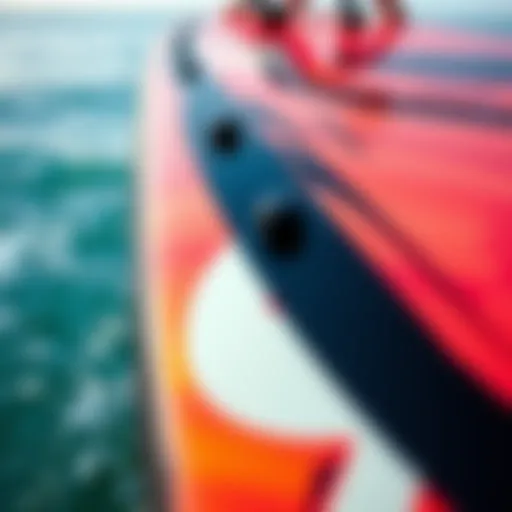 Detailed view of the Nobile kiteboard showcasing its innovative design features