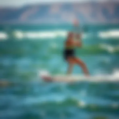 Performance in Diverse Water Conditions Performance demonstration of a Nobile kiteboard in various water conditions