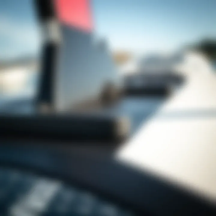 Close-up of hydrofoil design showcasing innovative materials