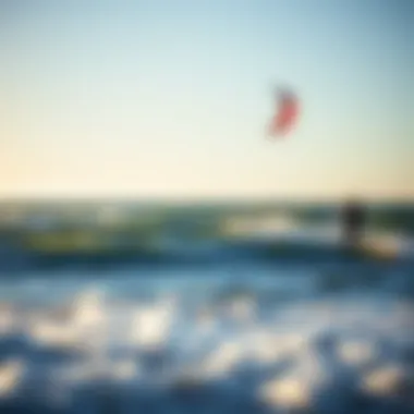 Ideal Wind Conditions Wind conditions perfect for kite surfing in the Outer Banks.