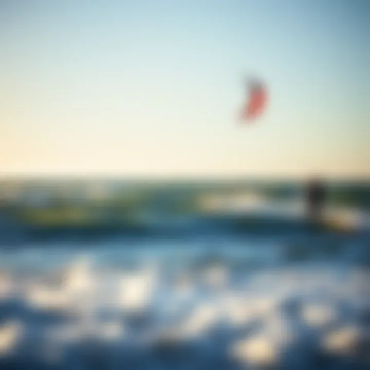 Ideal Wind Conditions Wind conditions perfect for kite surfing in the Outer Banks.