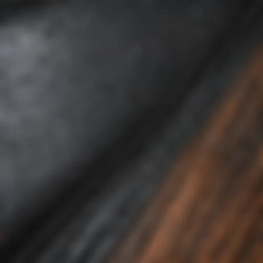 Detailed view of Patagonia wet suit fabric showcasing texture and color