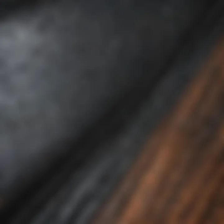 Detailed view of Patagonia wet suit fabric showcasing texture and color