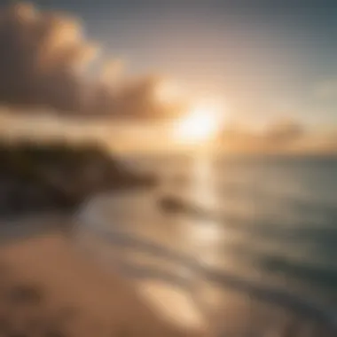 The stunning coastline of Providenciales under a brilliant sunset