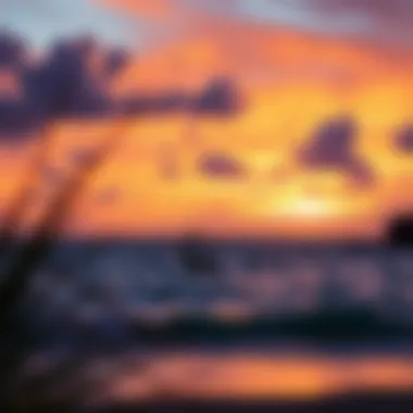 A breathtaking sunset view over the kiteboarding lagoon at Rancho do Peixe