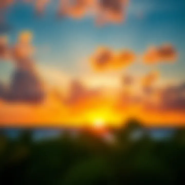 Stunning Sunset Over Kiteboarding Spot Breathtaking sunset view over the kiteboarding spot in Providenciales