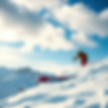 A serene environment highlighting the harmony between ski kiting and nature, emphasizing environmental considerations.