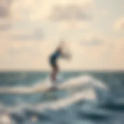 A sleek Slingshot foil board gliding over water