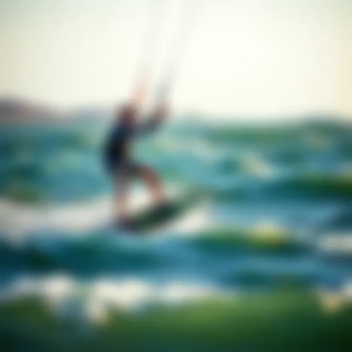 Performance of Slingshot Ghost V2 in Action Kiteboard performance in action on dynamic water conditions