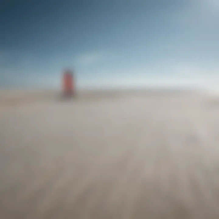 The stunning sandy beach of St. Peter-Ording under a clear blue sky