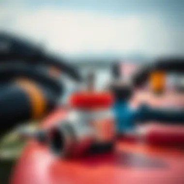 Close-up of maintenance tools used for keeping SUP inflator adapters in top condition