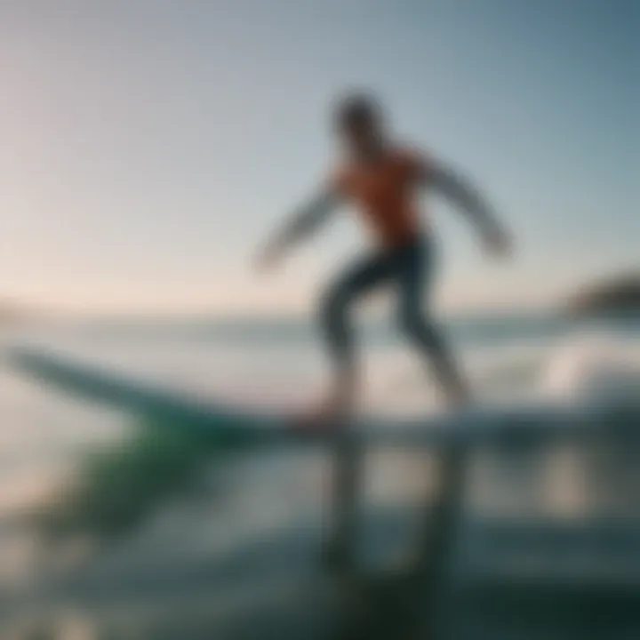 A rider performing tricks on a foil-equipped surfboard