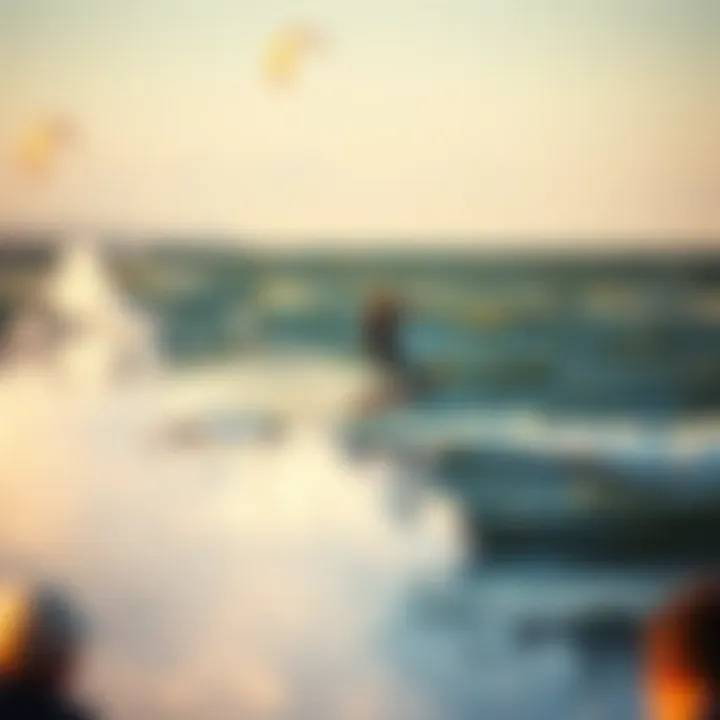 Kiteboarding Adventure in Texel Kiteboarder gliding over the waves at Texel