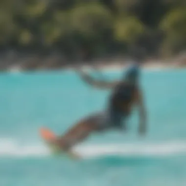 Turquoise waters of Long Bay perfect for kiteboarding