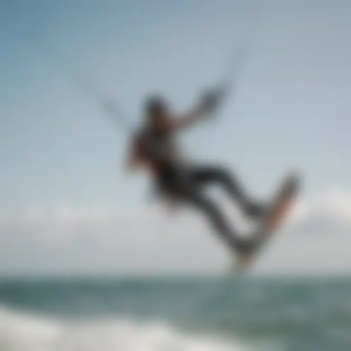 A kiteboarding athlete showcasing advanced maneuvers