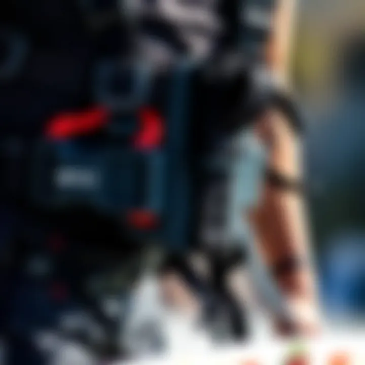 A kiteboard harness being worn, highlighting fit and comfort