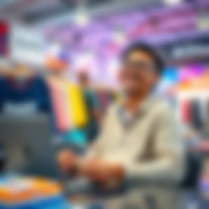 A satisfied customer enjoying the shopping experience online