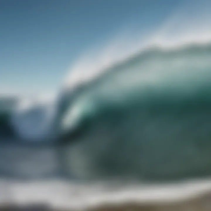 Close-up of swell patterns forming in the ocean, highlighting geographical influence.