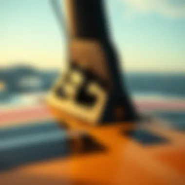 Close-up of hydrofoil mechanics