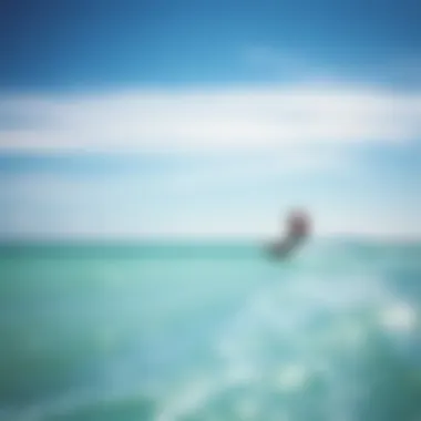Breathtaking Kitesurfing Location Breathtaking kitesurfing location with pristine waters and a clear sky