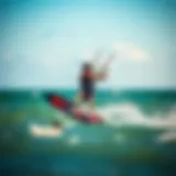 Dynamic action of a kiteboarder using the Slingshot Slingwing