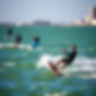 Kiteboarders showcasing the versatility of the Slingshot Slingwing in various water conditions