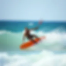 Dynamic performance of a wave runner surfboard in action