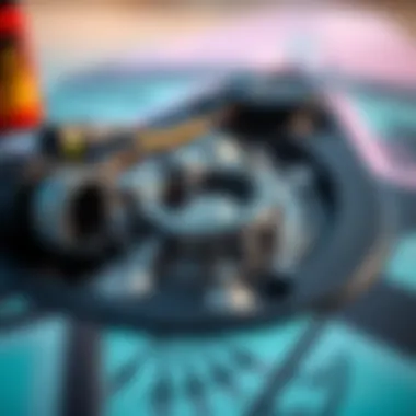 Detailed Mechanics of Efoil Boards Close-up of an efoil board highlighting its mechanics and features