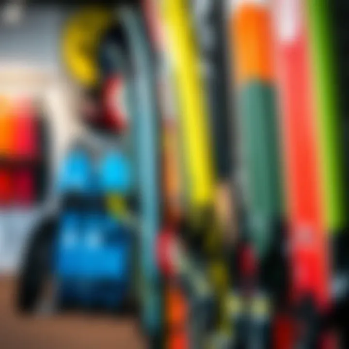 Kitesurfing gear displayed in a local Miami store