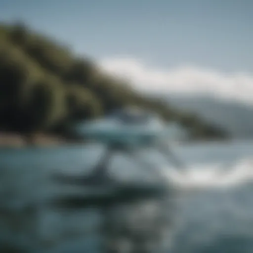 An overview of a mini hydrofoil showcasing its sleek design and aerodynamic features