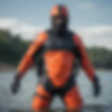 Innovative design of Mystic drysuit showcasing advanced materials