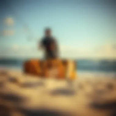 Packing Gear into the Mystic Kite Bag at the Beach A rider packing their gear into the Mystic Kite Bag at the beach