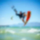 Dynamic kiteboarding action with Naish S25