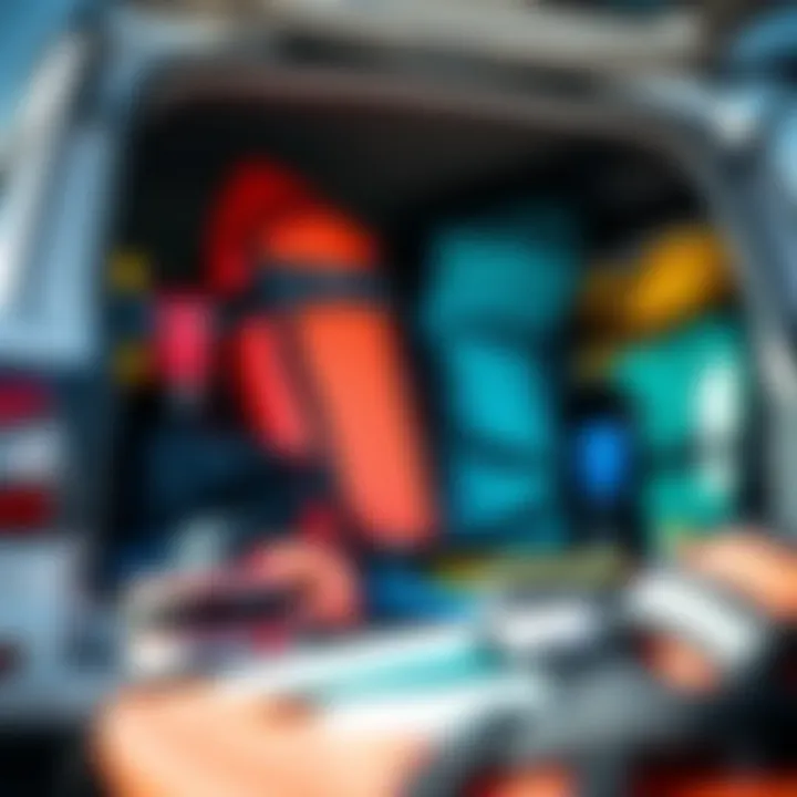 Essentials of Kiteboarding: Gear Ready for Adventure Kiteboarding gear neatly arranged for easy access