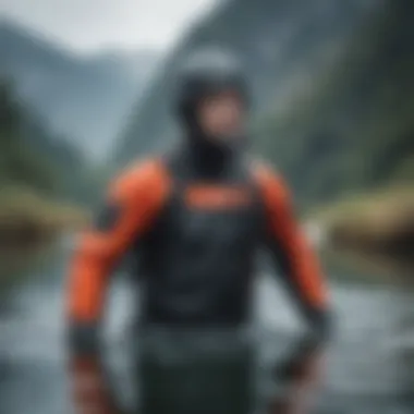 Drysuit in a cold water swimming environment