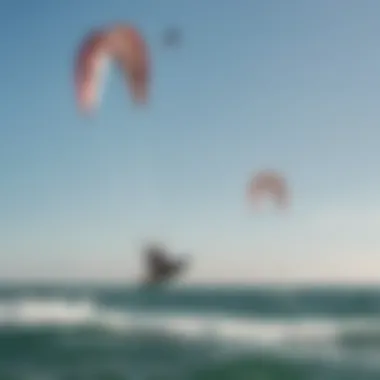 A kite boat in a competitive kiteboarding event