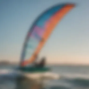 Close-up of a kite boat's innovative design elements