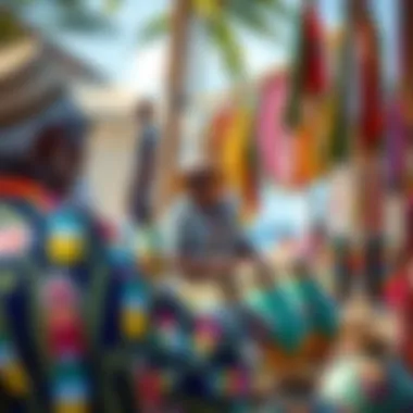 Local artisans displaying vibrant crafts that reflect St. Lucia's rich cultural heritage